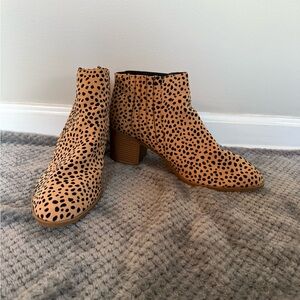 Maurices Tan and Black Ankle Booties